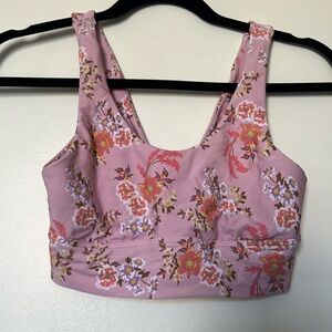 Pink floral aerie sports bra!